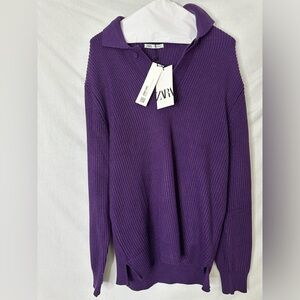 Purple New with Tags Men’s Zara Sweater knit and great for fall